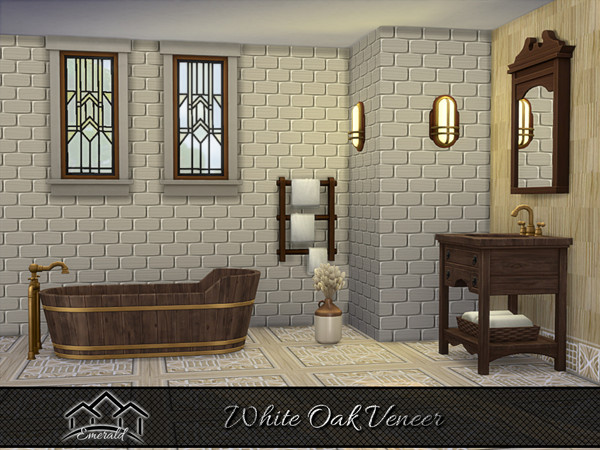 Sims 4 — White Oak Veneer 6 by Emerald — White Oak Veneer is an aesthetic solid wood, offering natural beauty and tactile
