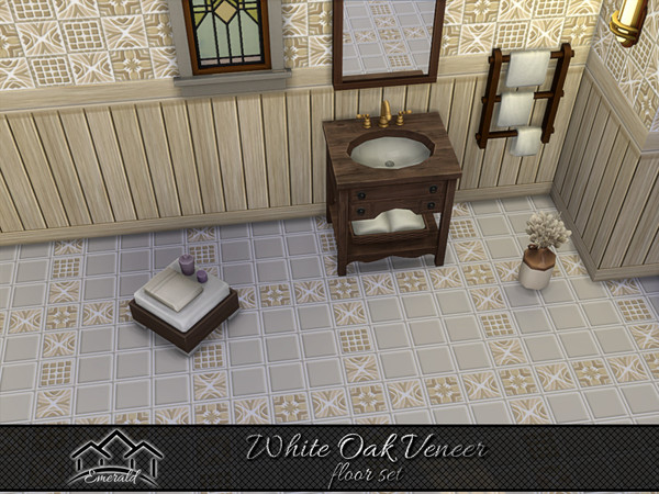 Sims 4 — White Oak Veneer floor1 by Emerald — White Oak Veneer is an aesthetic solid wood, offering natural beauty and
