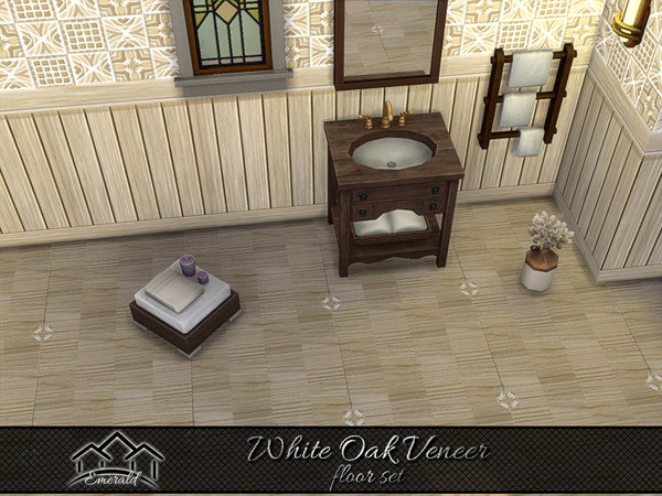 Sims 4 — White Oak Veneer floor4 by Emerald — White Oak Veneer is an aesthetic solid wood, offering natural beauty and