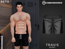 Sims 4 — Travis (Shorts) by Beto_ae0 — Men's sports shorts, enjoy it