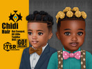 Sims 4 — Chidi Hair by GoAmazons — Short afro hairstyle for toddler in maxis style.