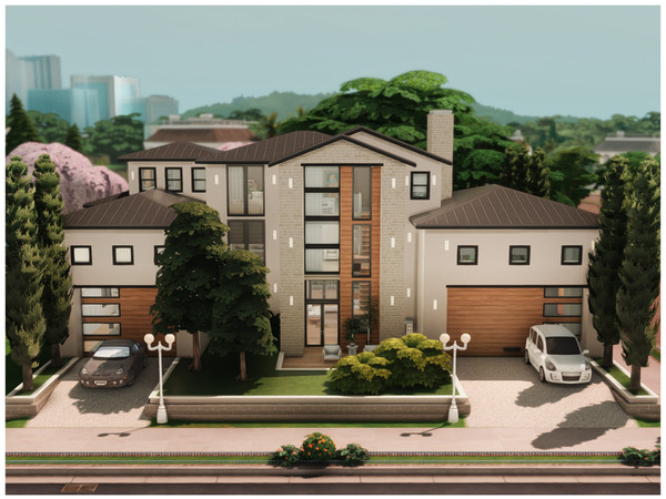Sims 4 — MM Modern House 142 by Merin_Martini — My Sims 4 lots some are inspired from random pictures that I found on the