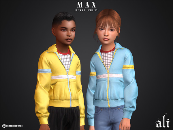Sims 4 — MAX jacket (child) by ali1 — 80s Jacket inspired by Max Mayfield