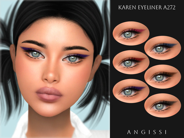 Sims 4 — Karen Eyeliner A272 by ANGISSI — PREVIEWS MADE USING HQ MODE Makeup category