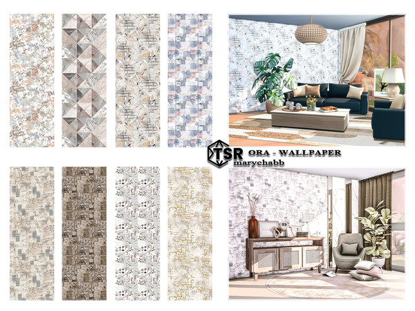 Sims 4 — Ora - Wallpaper by marychabb — For short , medium , tall wall Kategory: Wallpaper Walls - 8 colors