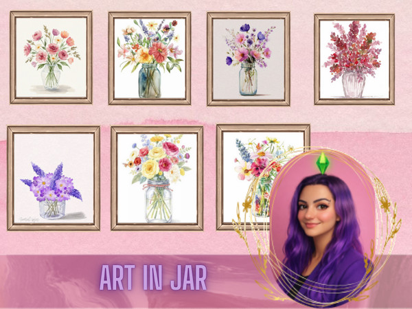 Sims 4 — Art in Jar by gokcemsims — Each one is a piece of art. Art in a jar.