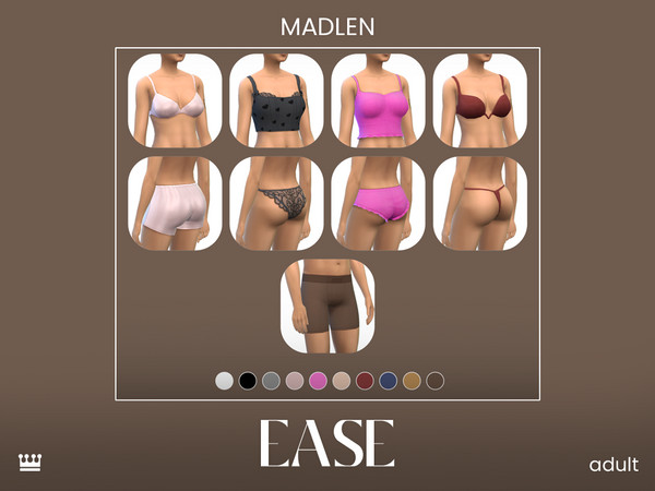 Sims 4 — [Madlen] Ease Bra (Set1) by Madlen — Perfect for simmies who love a sleek, minimal vibe with just the right
