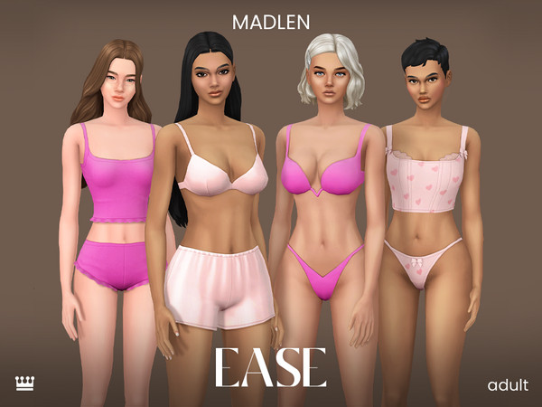 Sims 4 — [Madlen] Ease Undies (Set2) by Madlen — Perfect for simmies who love a sleek, minimal vibe with just the right