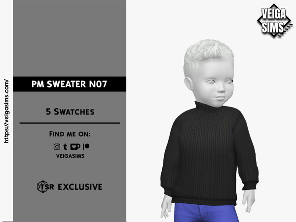 Sims 4 — PM SWEATER N07 by David_Mtv2 — For toddler only; 5 swatches; HQ compatible.