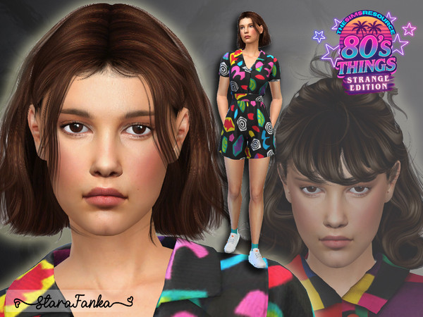 Sims 4 — Sim inspired by Eleven by starafanka — Sim isnpired by Jane Hopper - Eleven from Stranger Things series