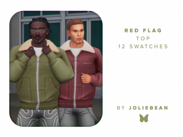 Sims 4 — Red Flag Jacket by Joliebean — - BGC