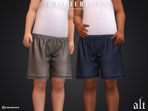Sims 4 — BRODERICK shorts (toddler) by ali1 — 3 Piece Set including: Long Sleeve T-Shirt, Short Sleeve T-Shirt and Shorts