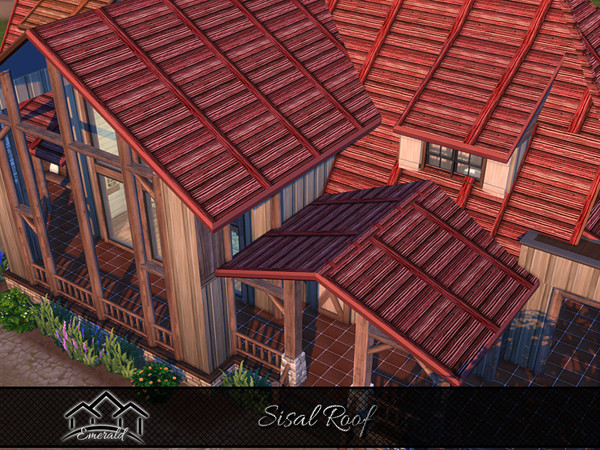 Sims 4 — Sisal Roof 1 by Emerald — Sisal roof is a strong natural fiber and eco friendly material, perfect for your