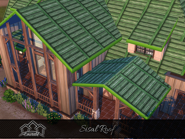 Sims 4 — Sisal Roof 4 by Emerald — Sisal roof is a strong natural fiber and eco friendly material, perfect for your