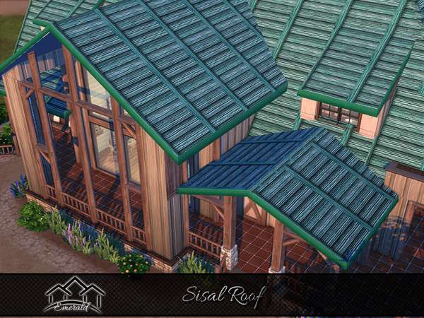 Sims 4 — Sisal Roof 5 by Emerald — Sisal roof is a strong natural fiber and eco friendly material, perfect for your