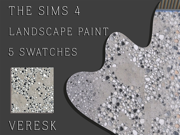Sims 4 — VERESK_Gray stone landscape paint by Veresk_Veresk — Gray stone landscape paint. 5 samples are combined into one