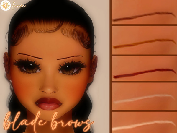 Sims 4 — blade eyebrows - doree by doreesims — soft, thin brows for ts4