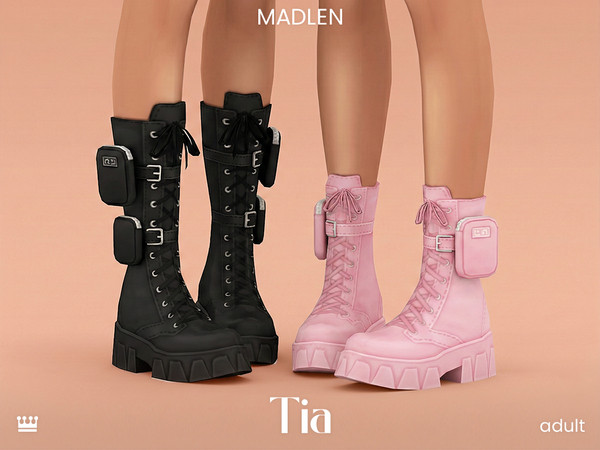 Sims 4 — Tia Boots by Madlen — Timeless design, monolithic and unique.