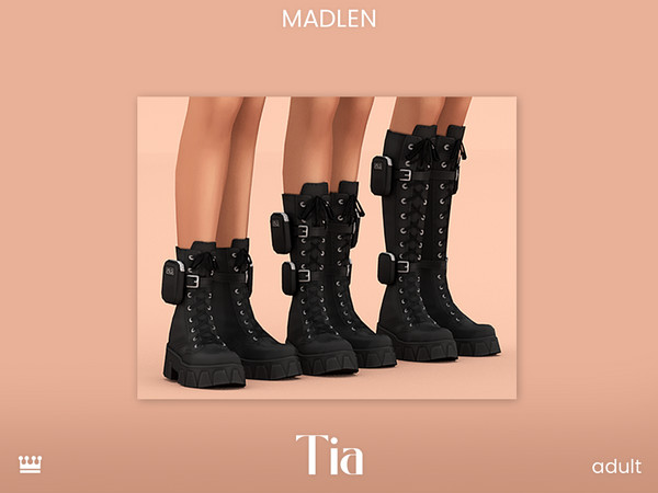 Sims 4 — Madlen Tia Boots 2 by Madlen — Timeless design, monolithic and unique.
