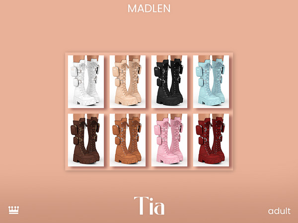 Sims 4 — Madlen Tia Boots 3 by Madlen — Timeless design, monolithic and unique.