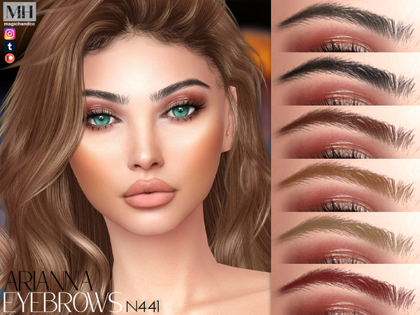 Sims 4 — Arianna Eyebrows N441 by MagicHand — Natural brows in 13 colors - HQ Compatible.