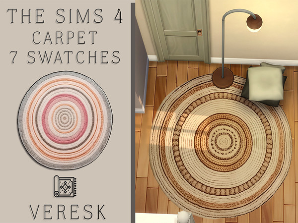 Sims 4 — VERESK_Round carpet (assembly complete) by Veresk_Veresk — 7 round rugs for your Sims 4 game.