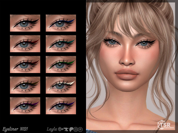 Sims 4 — Eyeliner N121 by Layla — Female Eyeliner Previews were made using HQ Mod