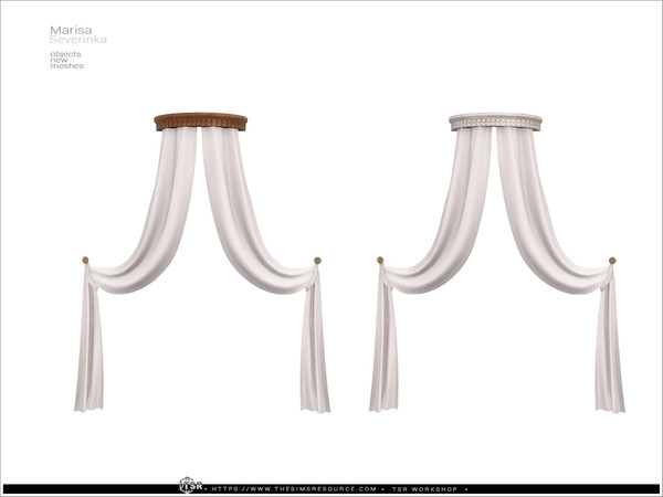 Sims 4 — Marisa - bedhead canopy by Severinka_ — A set of furniture and decor for bedroom decoration.