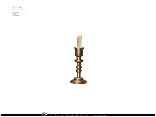 Sims 4 — Marisa - candle 01 by Severinka_ — A set of furniture and decor for bedroom decoration.