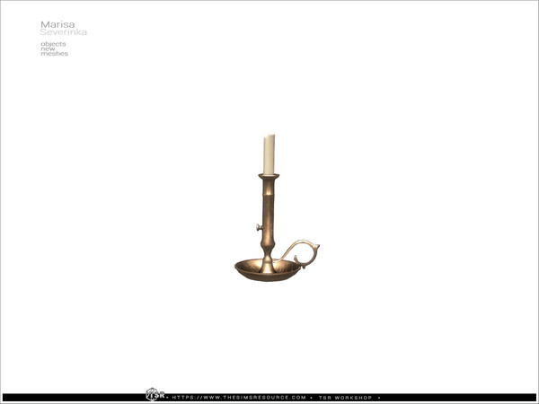 Sims 4 — Marisa - hand candle by Severinka_ — A set of furniture and decor for bedroom decoration.