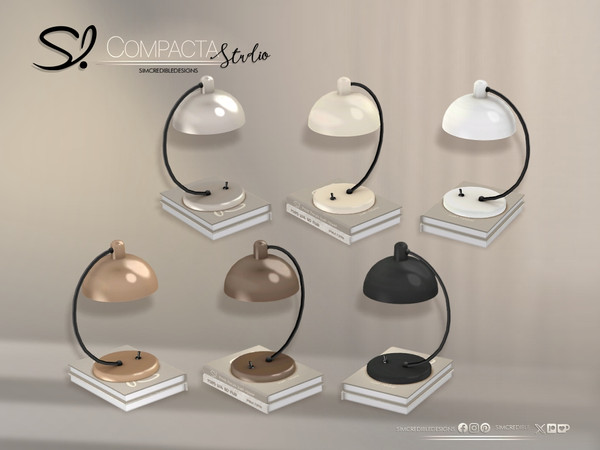 Sims 4 — Compacta Office Table Lamp by SIMcredible! — This set's pieces are: