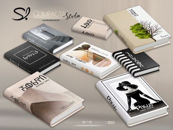 Sims 4 — Compacta Office Book 1 by SIMcredible! — Adding that living touch with modern decor items to your Office Study