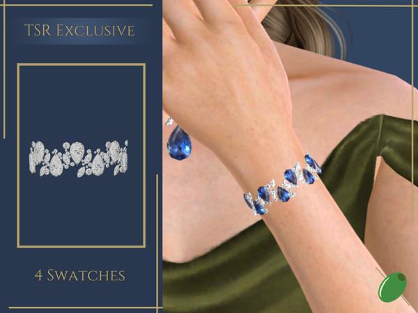 Sims 4 — Philippa Royal Bracelet by Pitted0live — Bracelet with diamonds in various cuts Custom catalog image
