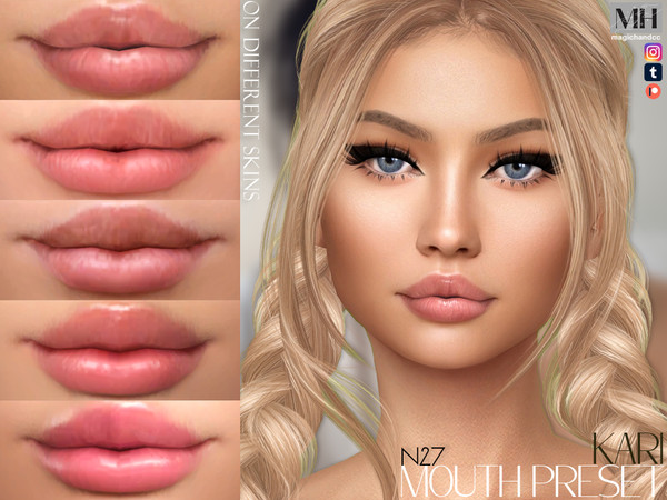 Sims 4 — Kari Mouth Preset N27 by MagicHand — Puffy lips for males and females - HQ Compatible Click on the mouth to find
