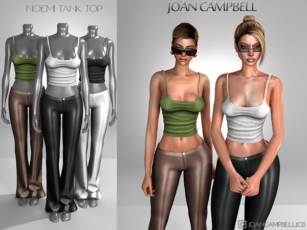 Sims 4 — NOEMI TANK TOP by Joan_Campbell_Beauty_ — INCLUDES: TANK TOP (24 swatches)