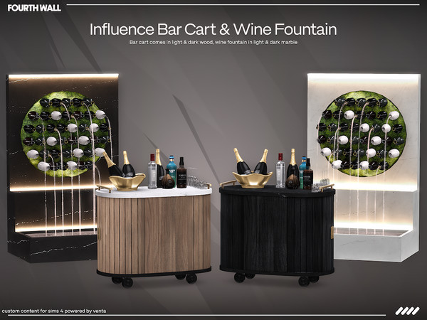 Sims 4 — Fourth Wall - Influence Whisky by VentaStudio — Includes: