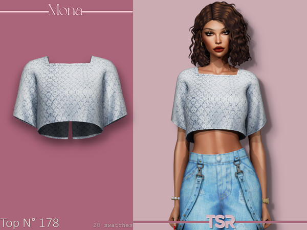 Sims 4 — Cropped t-shirt by Mona — -New mesh-