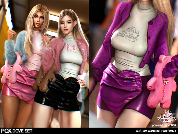Sims 4 — POX - Dove Tank with Cardigan by VentaStudio — Dove Tank