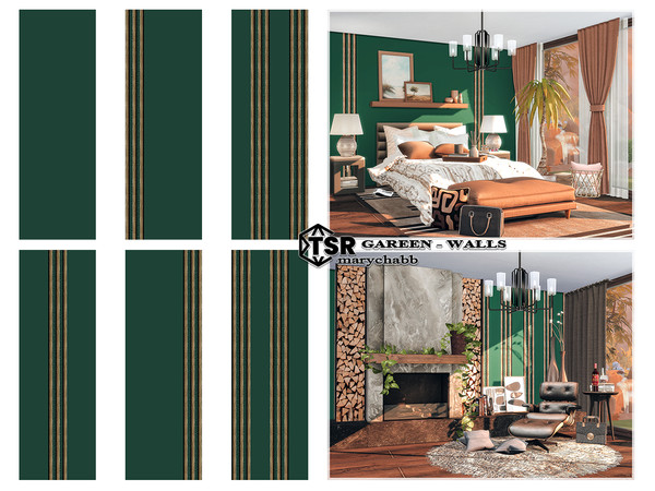 Sims 4 — Gareen - Wallpaper by marychabb — For short , medium , tall wall Kategory: Wallpaper Walls - 6 colors