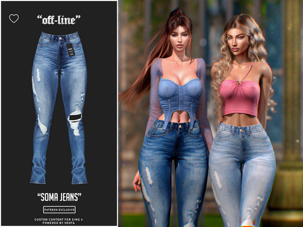 Sims 4 — Off-Line - Soma Jeans by VentaStudio — Soma Top