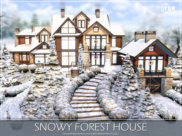 Sims 4 — Snowy Forest House by MychQQQ — Lot: 50x50