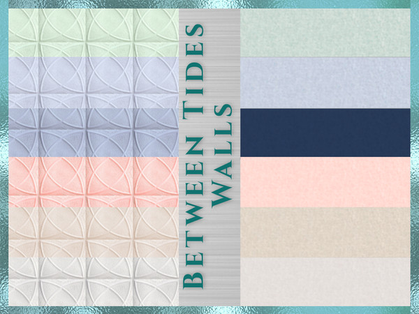 Sims 4 — Between Tides - Walls And Floors by Draven298 — The Between Tides Coastal Walls and Floors are designed to feel