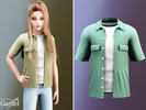 Sims 4 — Child - Casual short sleeve overshirt with layered tee by Garfiel — A casual short sleeve overshirt styled over