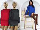 Sims 4 — Cozy Femme Chic Set DO131 by DOLilac — Includes: (Top + Bottom)