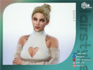 Sims 4 — Bun Hair with braids - Ginko 245 by Daisy-Sims — 21 base colors + 9 ombre colors