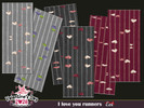 Sims 4 — I love you runners by evi — Runners decorated with hearts for almost every room if the house