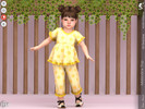 Sims 4 — Melindra Top- Toddler by KaTPurpura — Short-sleeved top with ruffles and a cute pattern