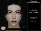 Sims 4 — V-shaped Jaw Preset by Venerian by Venerian — Teen to elder Masculine frame only Found in the chin preset