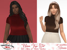 Sims 4 — Uma Top by Dissia — Short sleeves velvet turtleneck top