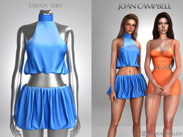 Sims 4 — TABATA SKIRT by Joan_Campbell_Beauty_ — INCLUDES: DRESS (12 swatches)